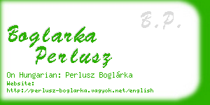 boglarka perlusz business card